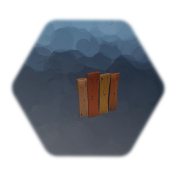 Wooden wall / symmetrical minecraft style
