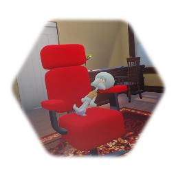 Squidward on chair