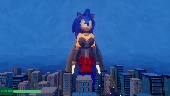Giantess Growth Sonica V3 In City With Sonic