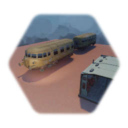 Old Subway Train with Interior and Exterior