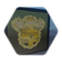 Lion Painting on Metallic Canvas w/ Black Frame