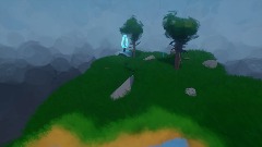 Small landscape with glowing pillar