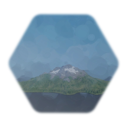 Realistic Background Forested Mountains