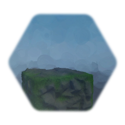 Mossy rock cube