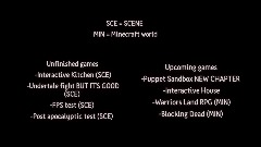 Unfinished Games + Upcoming Games