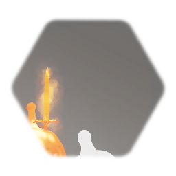 Orange sword Imp sticker