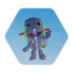 Sackboy with a jetpack for **hallowedhero**