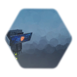 Cyberpunk floating sign