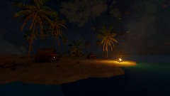 Windy night at the beach