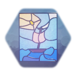 Ship on the sea (stained glass)