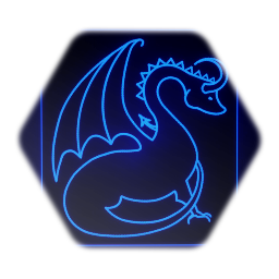 2D Neon Dragon