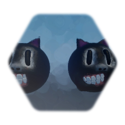 New!!! Cartoon cat head sculpt