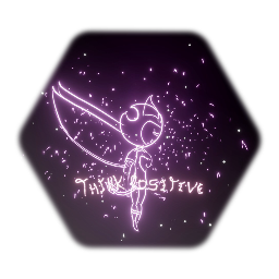 <clue> Think positive Painted