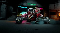 Neon City Bike Scene