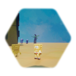 Sponge bob but the world is a bit on fire + Golden Sponge bob!