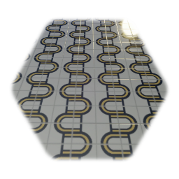 Tile Wallpaper  Geometric White Yellow Black Retro 70's 2 Sides