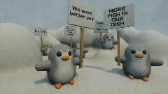 Penguins striking