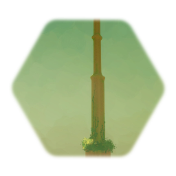 Moss Covered Wooden Pillar
