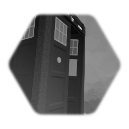 1963 TARDIS black and white