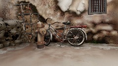 Bicycle scene/painting