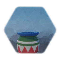 Breakable turned clay vase