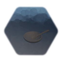 Wooden bowl and spoon