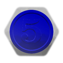 Simple numbered 5-coin