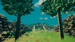 Minimalist outdoor scene