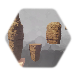 Detailed Desert Canyon Rock Pillar (Base Asset 7% Thermo)
