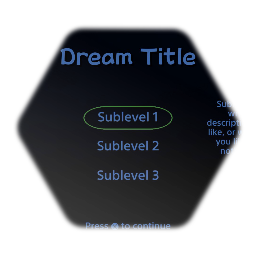 Dream Sublevel Menu Template