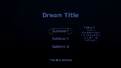 Remix of Dream Sublevel Menu Template