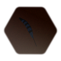 Blue and black striped feather