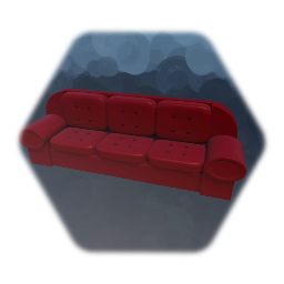 Italian Leather Sofa - Red