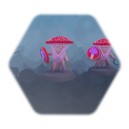 Miniatura de guerrero melee del imperio fungi