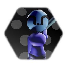 Dark Blue Puddle Girl