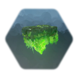 Mossy Floating Crystal Rock (ZX)