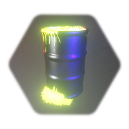 Destructible toxic barrel