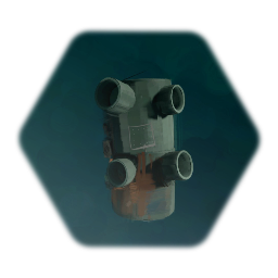 Rusty Metal Building Cylinder