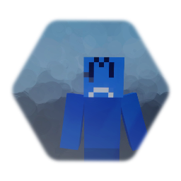 Mad blue boy