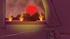 Wojak trying to sleep but a truck