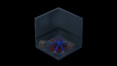 Isometric scene: Huggy Wuggy fall