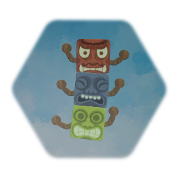 Tiki Stack Wobbly Character - Coloured