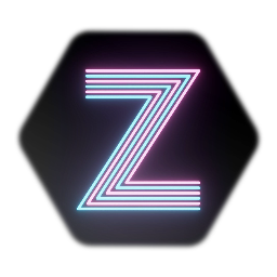 Neon Retro Striped Letter Z