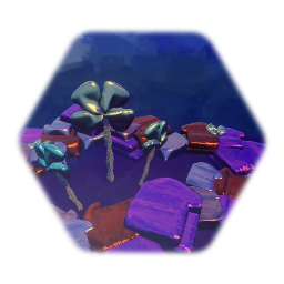 Metallic Clovers and Rocks