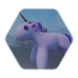 Extra Fluffy Spiral Horn Unicorn