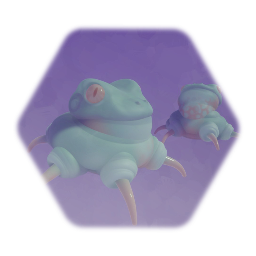 Alien frog who croaks (literally, not like dyeing)