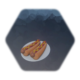 Hotdogs on a plate