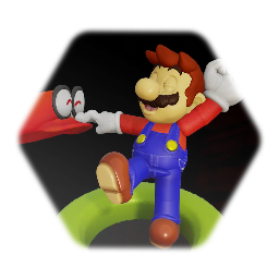 Mario and Cappy 3D Render