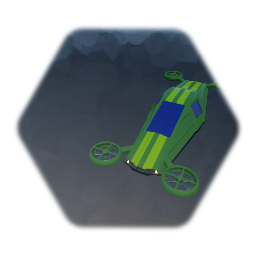 Future Drone Car Mk2 - Green w/Lime Stripes