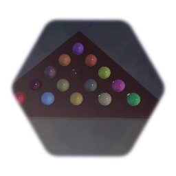 Triangular marble solitaire board